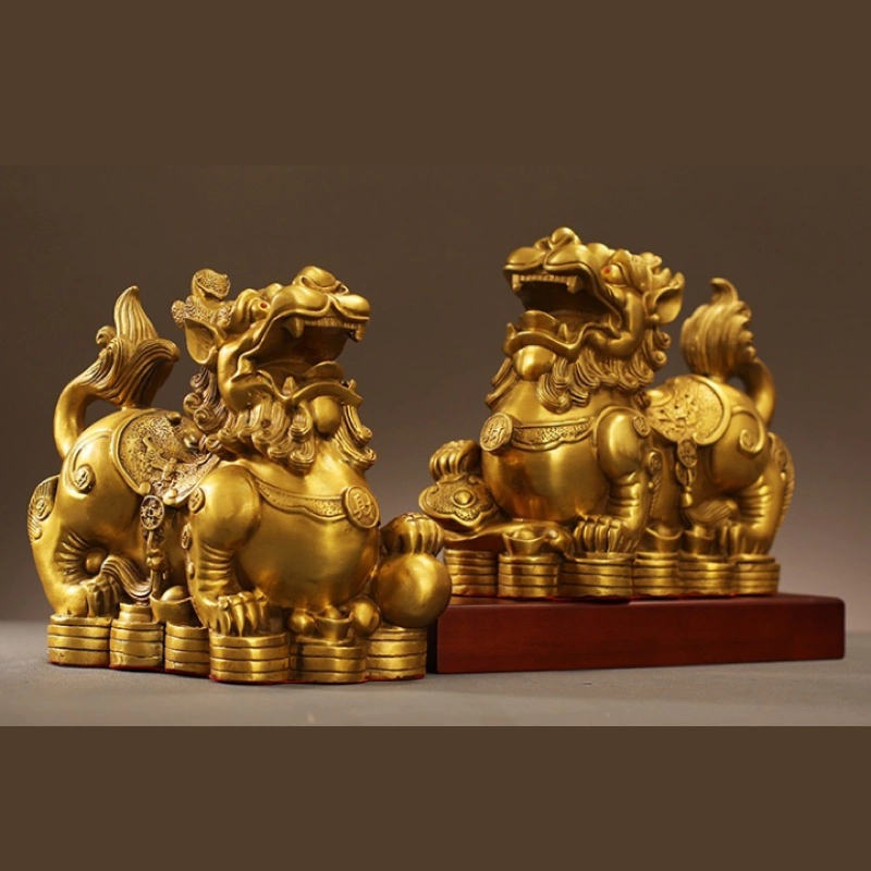 Brass Pi Xiu Statue